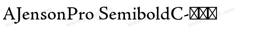 AJensonPro SemiboldC字体转换